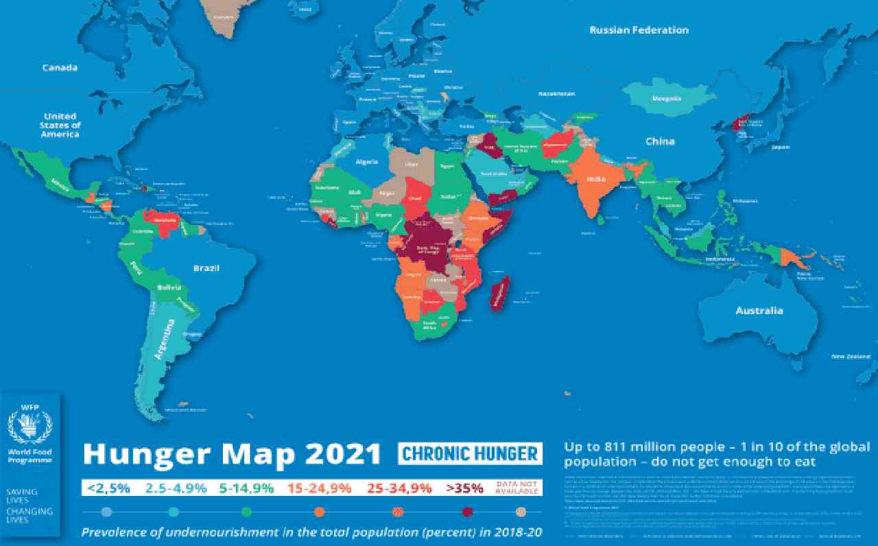 Rising levels of hunger around the world